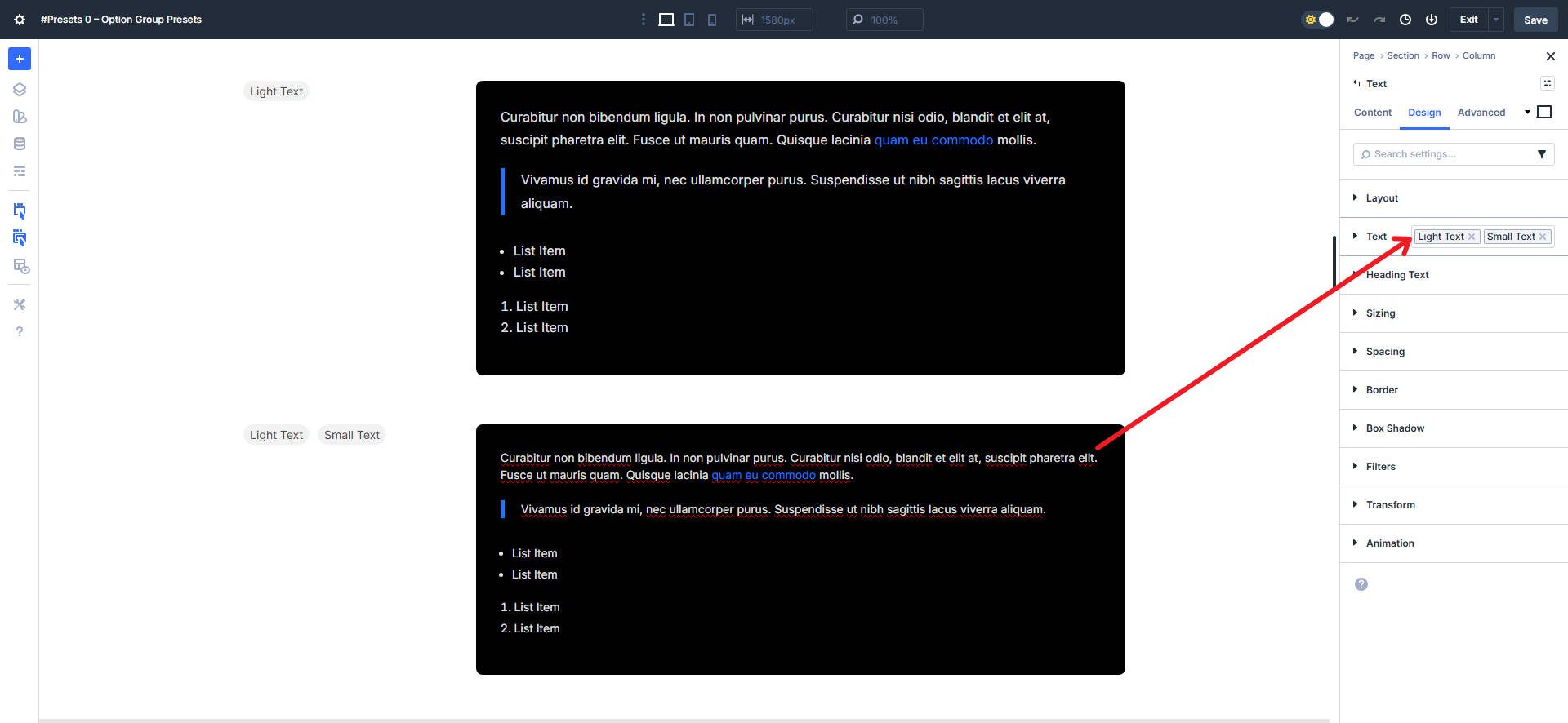 Divi Design System Stacked Presets