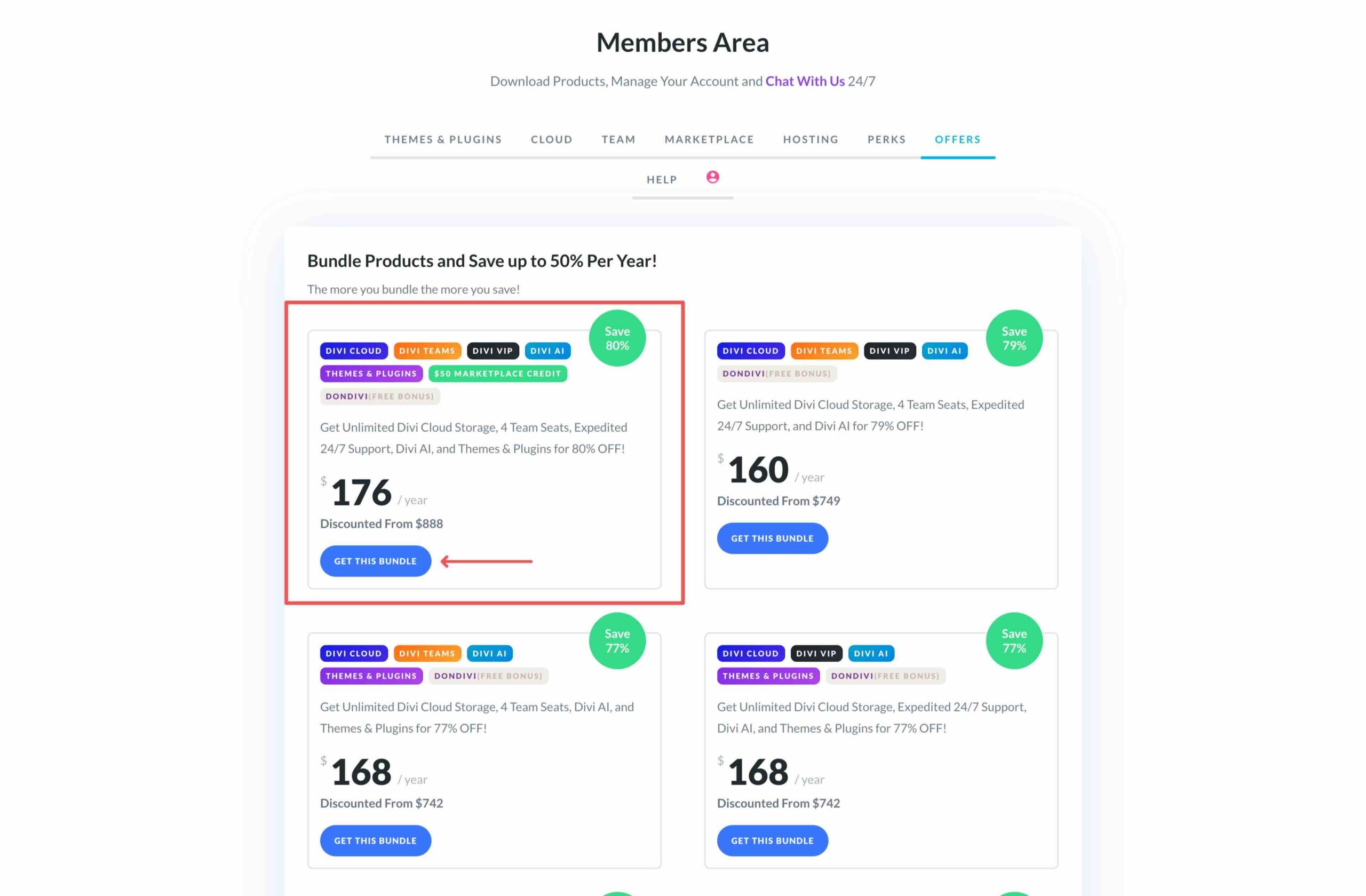 Divi service bundles