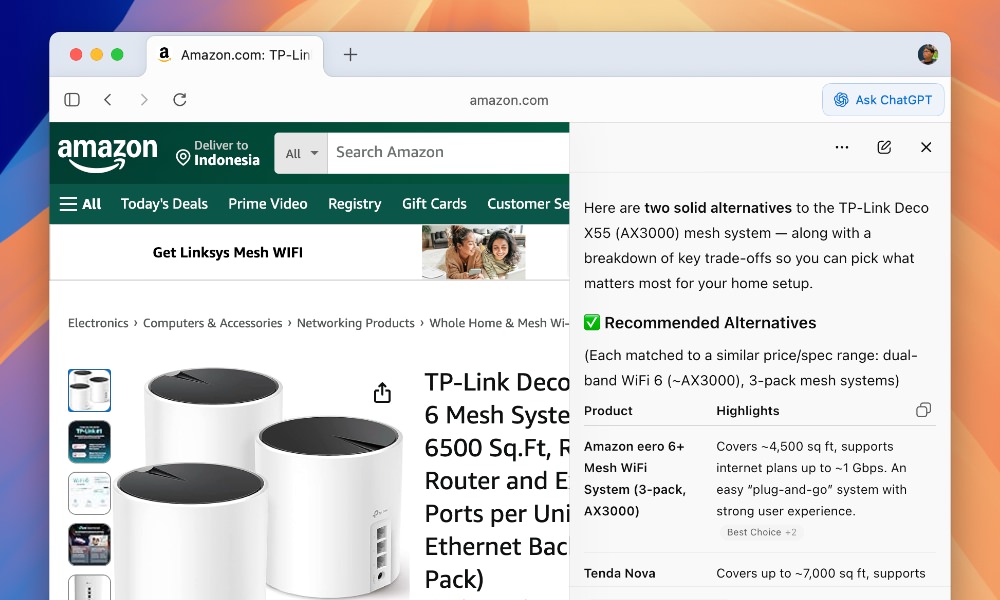 Atlas comparing product alternatives