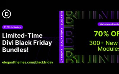 🎁 Grab The Limited-Time Divi Black Friday Bundles: $1,793 In Savings!