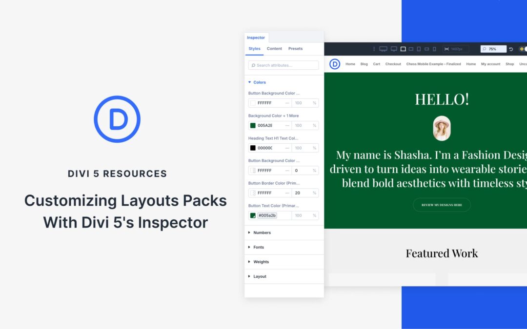 Customizing Layouts Packs With Divi 5’s Inspector (So Easy)