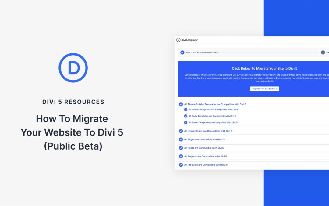 How To Migrate Your Website To Divi 5 (Public Beta)