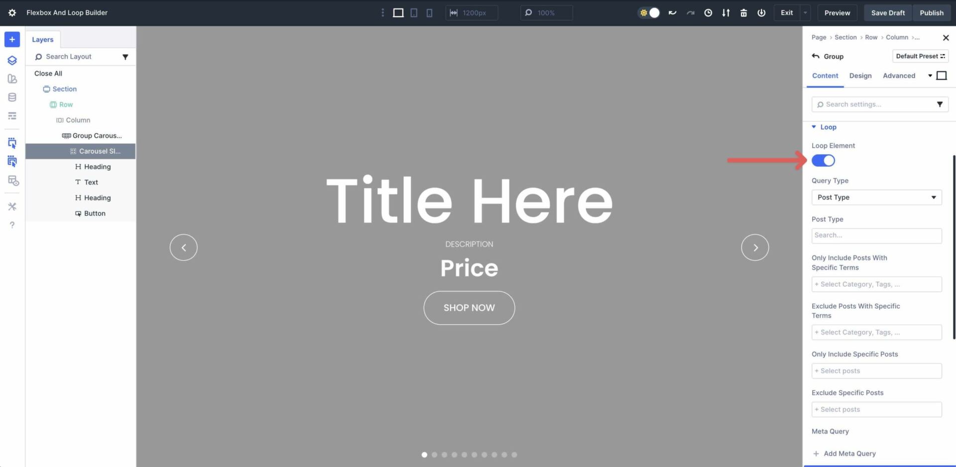 Flexbox & Loop Builder