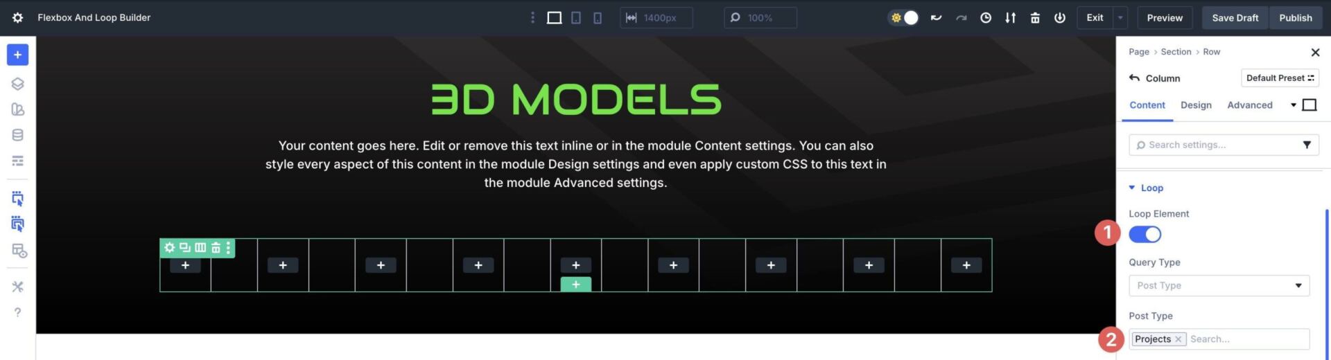 Flexbox & Loop Builder