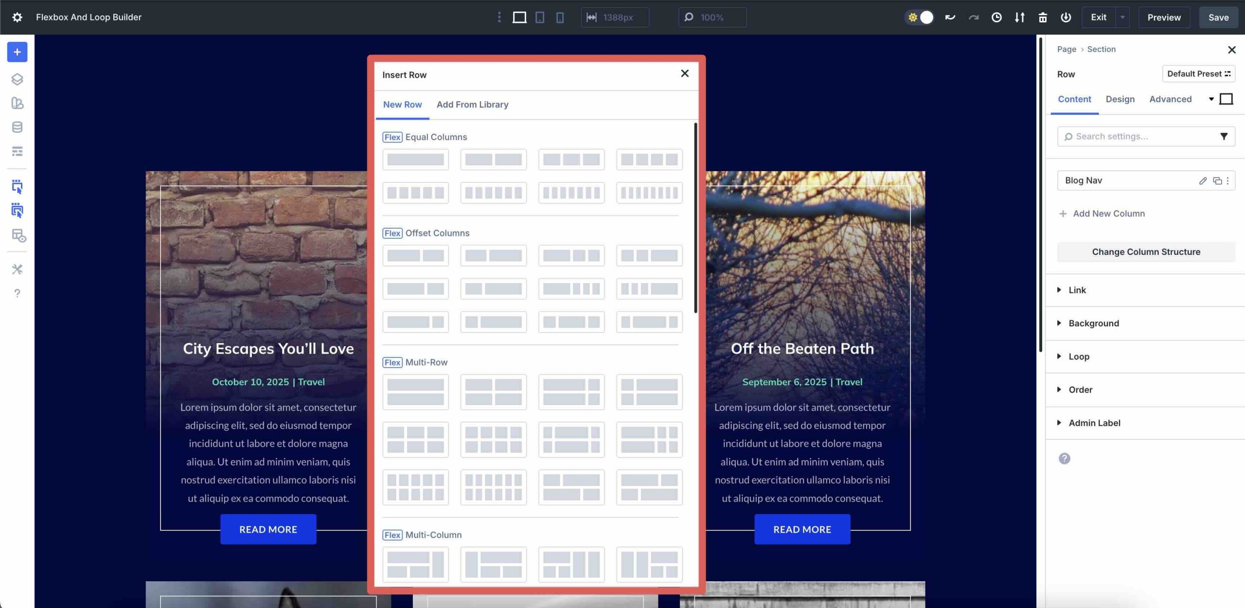 Flexbox & Loop Builder