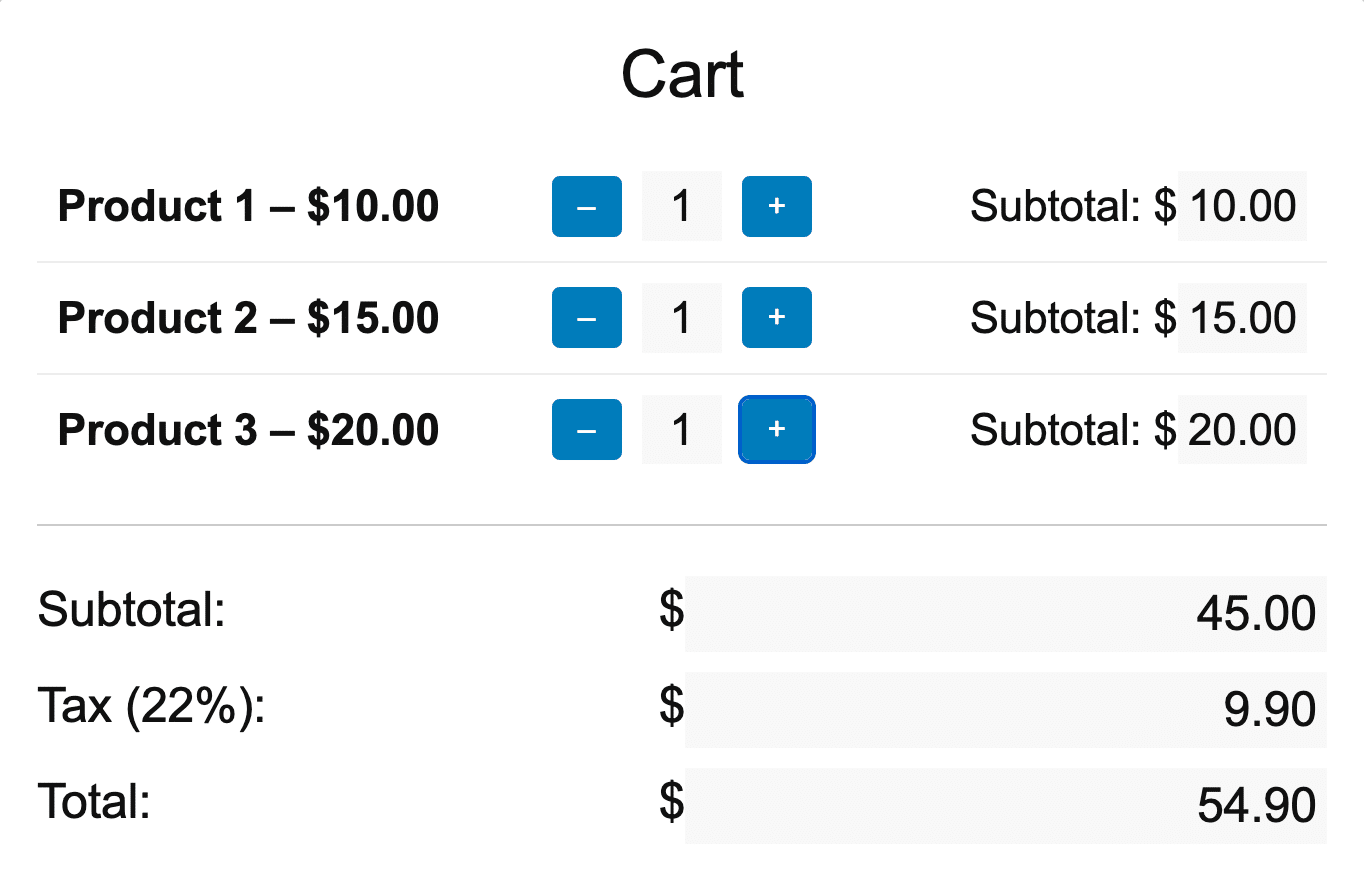 An interactive counter built with the Interactivity API