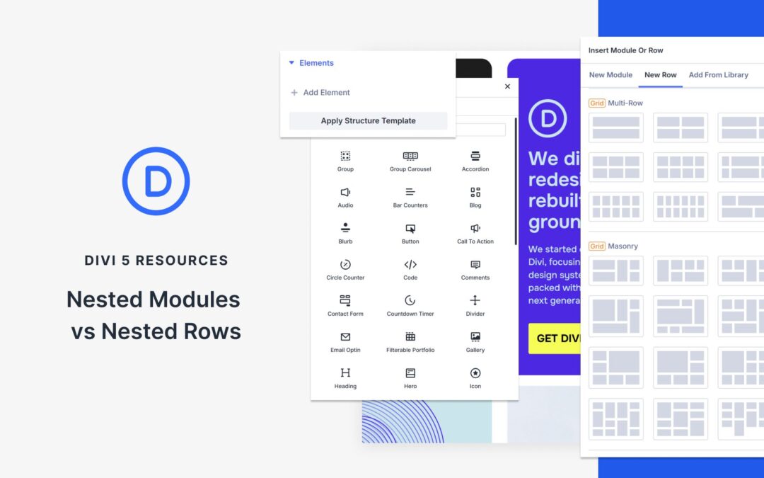 Using Nested Modules vs Nested Rows In Divi 5