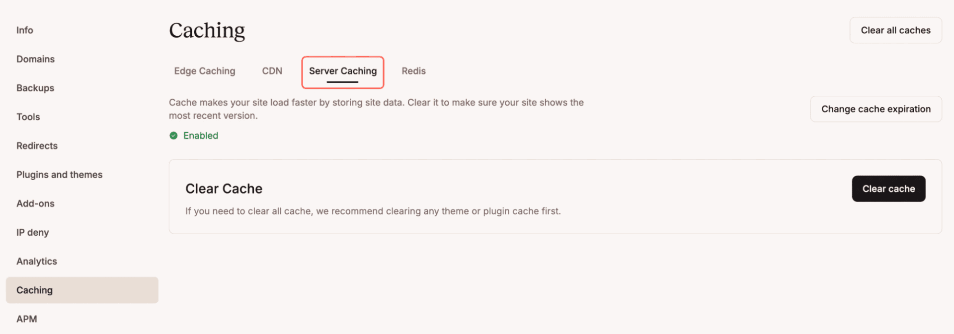 server caching