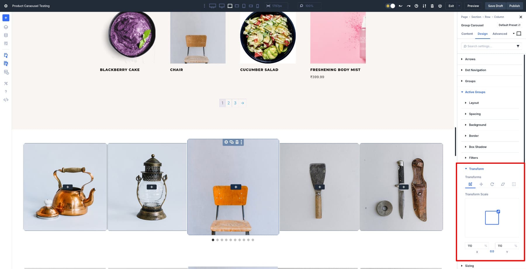 transform scale effect