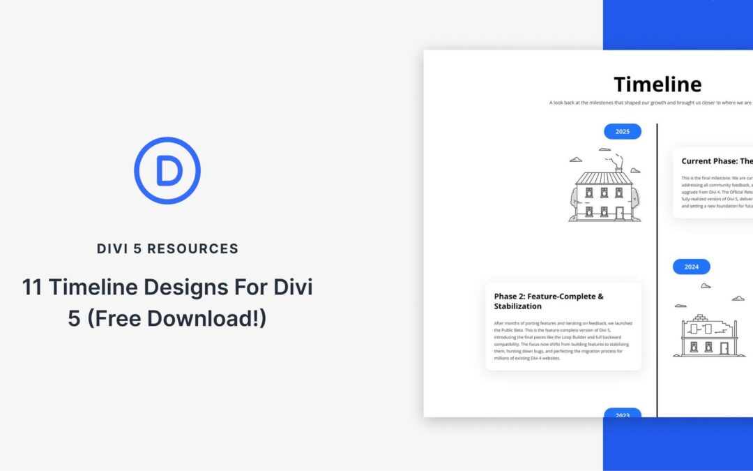 11 Timeline Designs For Divi 5 (Free Download!)