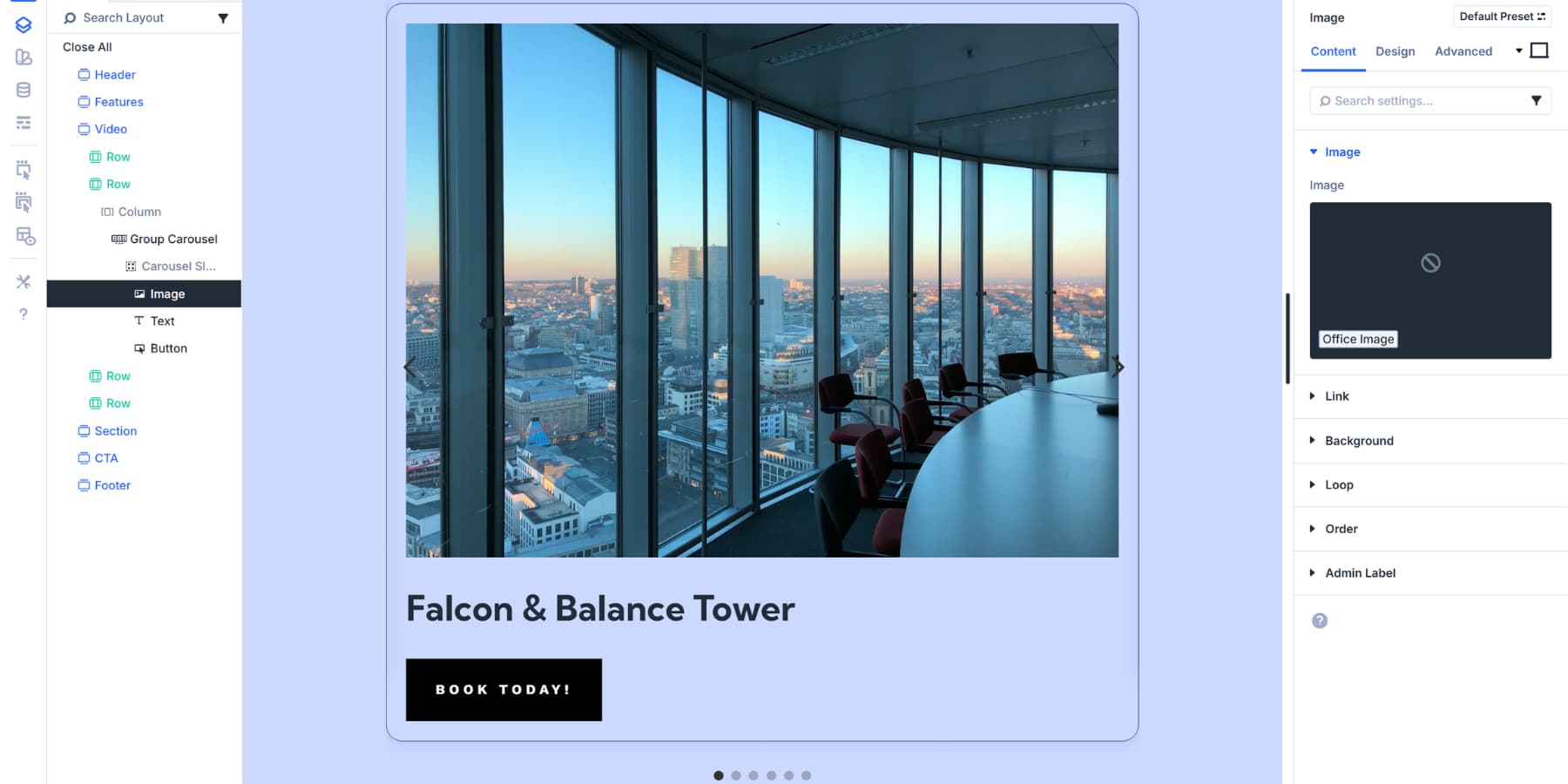 A screenshot of how slides look after connecting to dynamic data