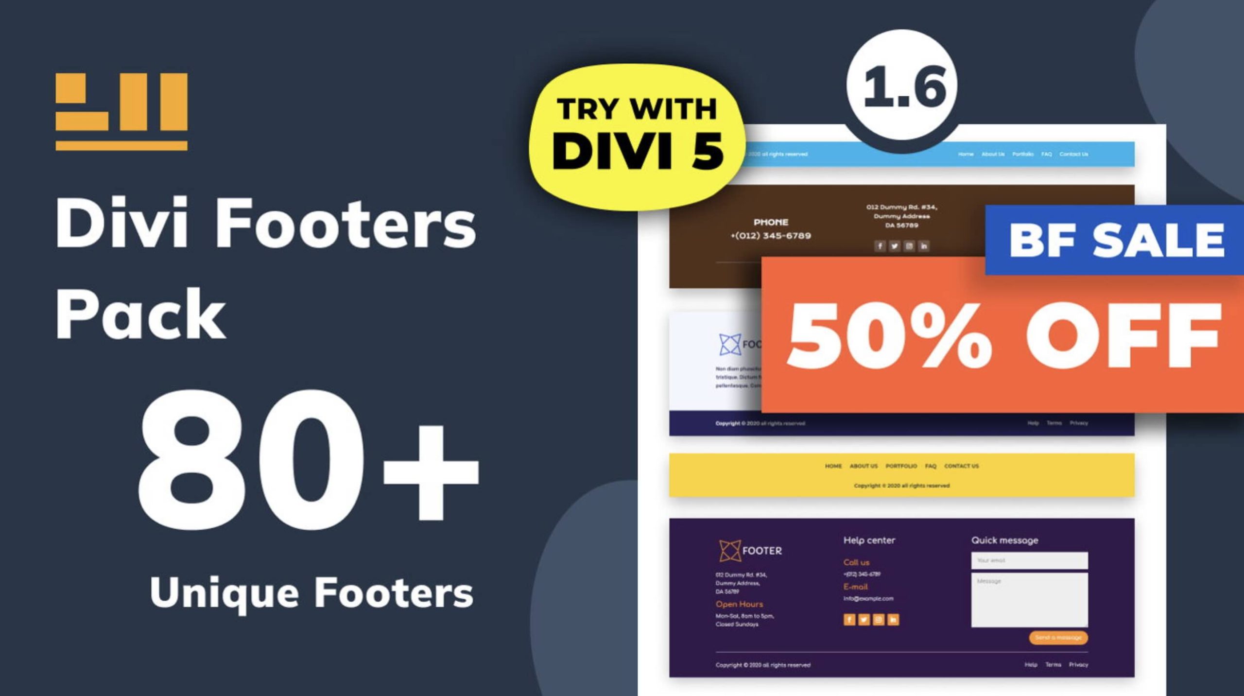 Divi Footers Pack