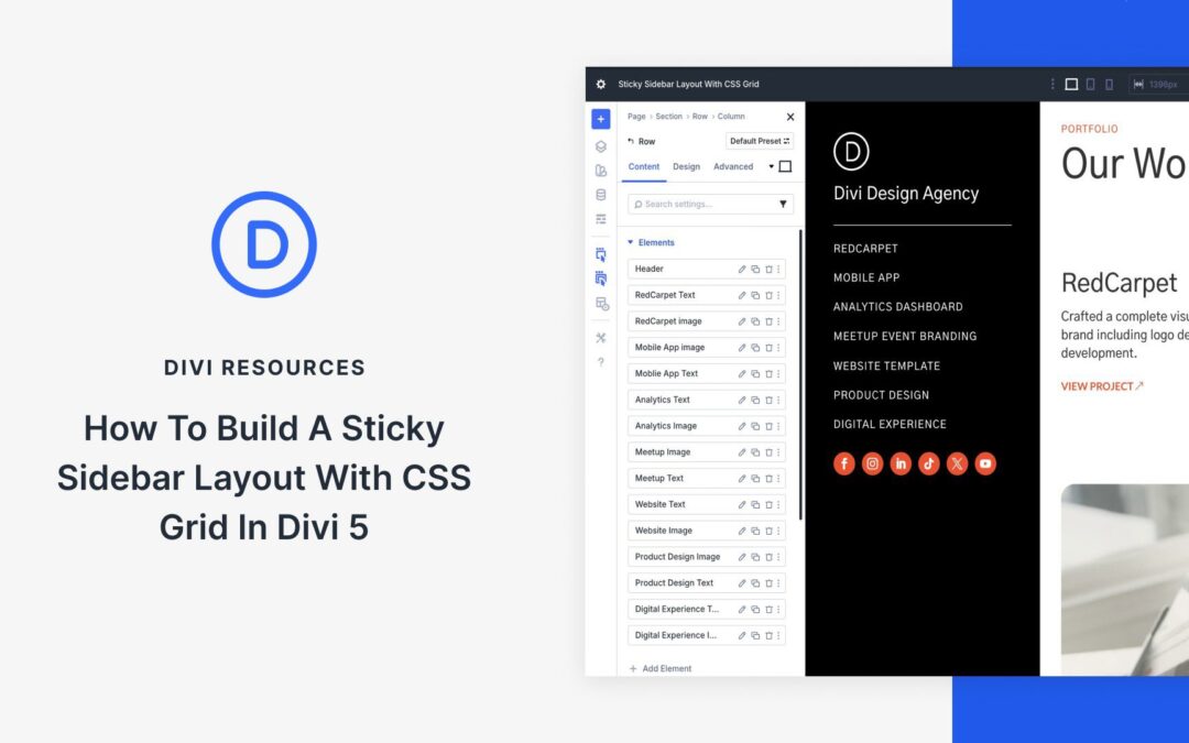 How To Build A Sticky Sidebar Layout With CSS Grid In Divi 5