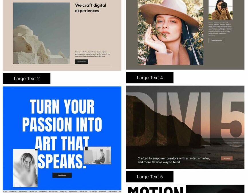 5 Huge Textual content Designs For Divi 5 (Loose Obtain!)