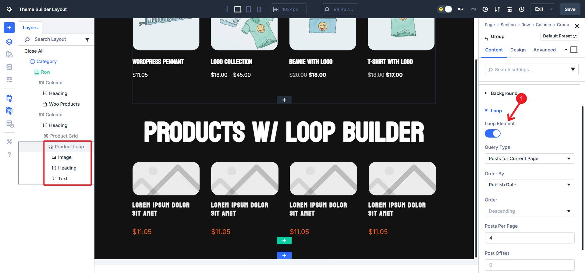 Turn Loop On in Container