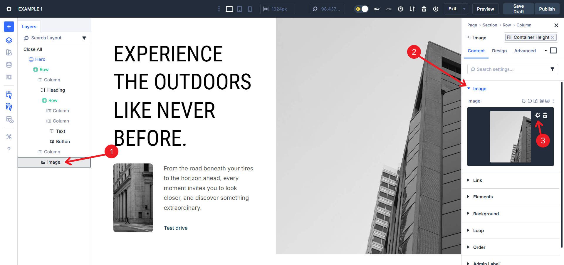 Update the image in column two