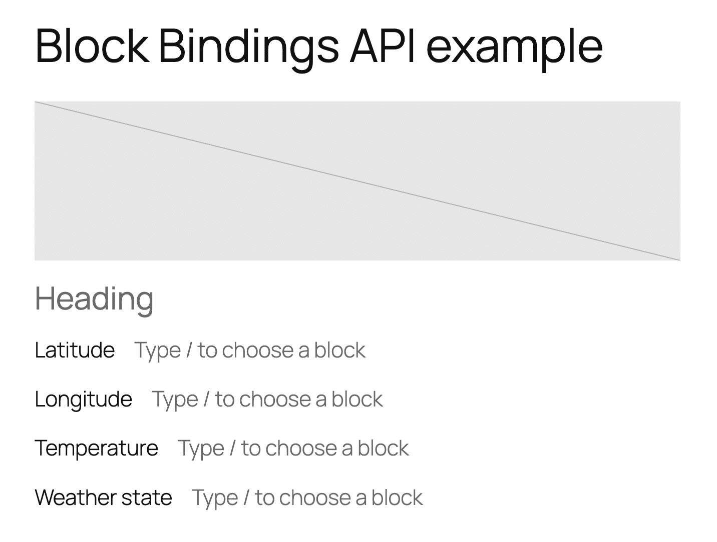 A screenshot of the block editor canvas with blocks.