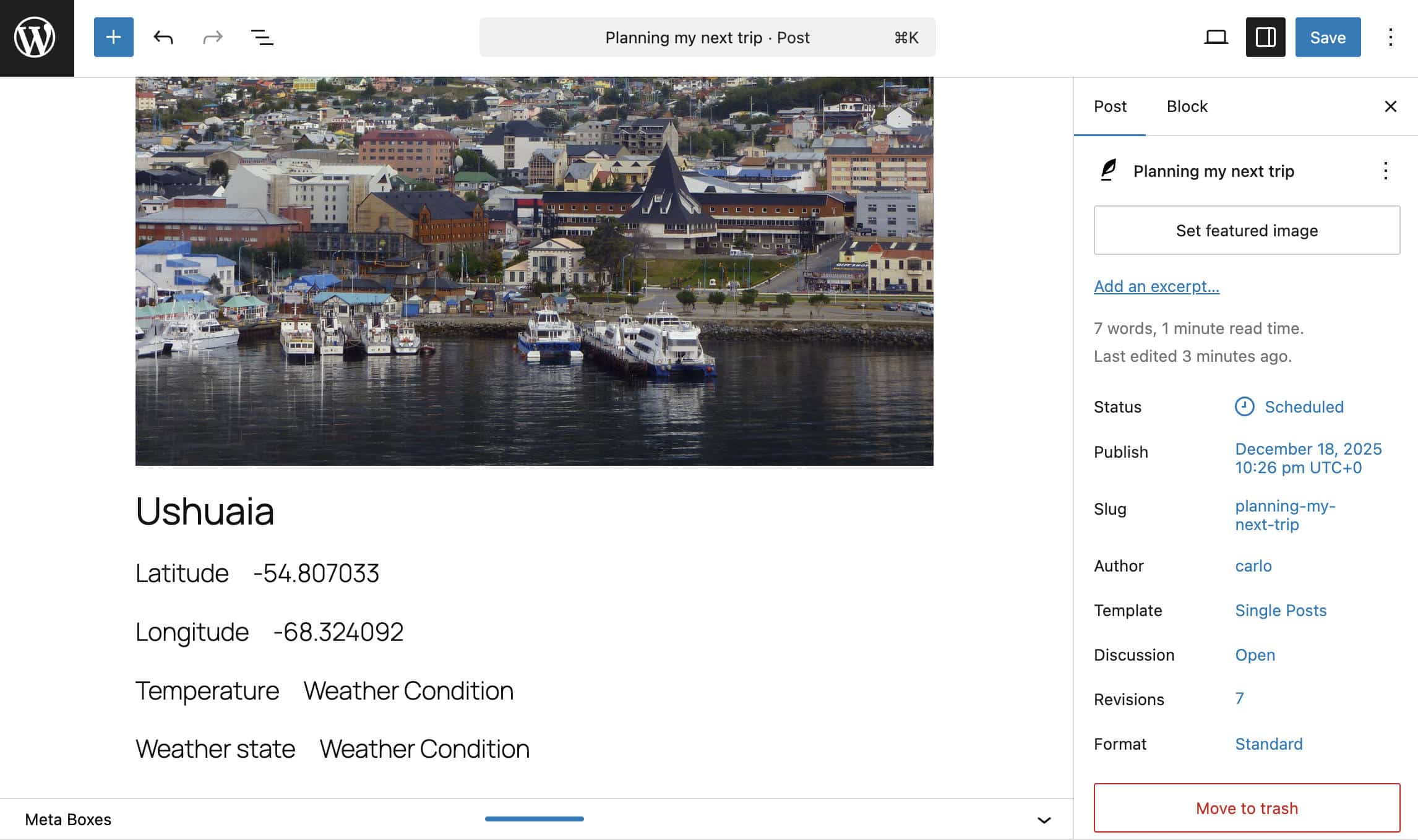 An example of block bindings with custom data sources