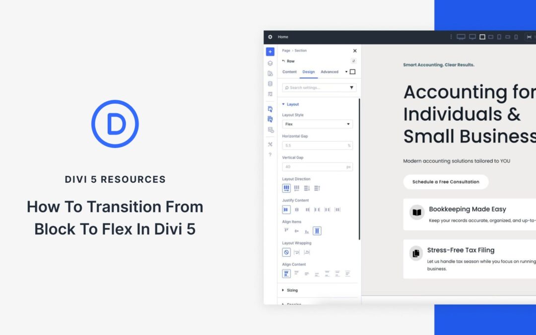 How To Transition From Block To Flex In Divi 5