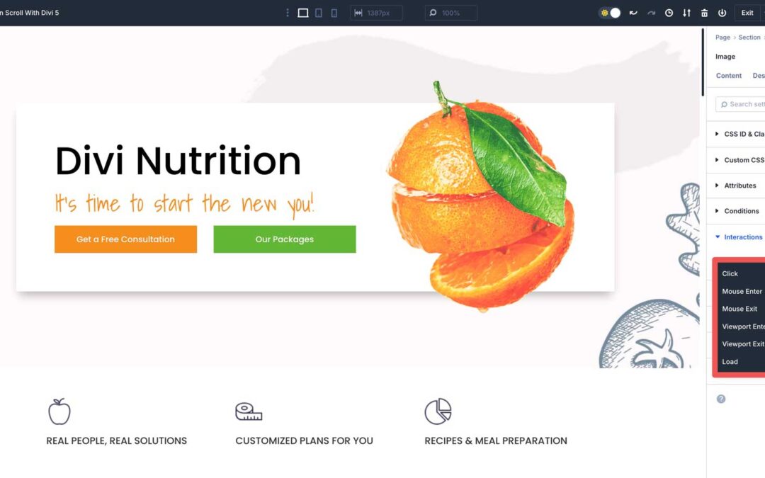 How To Create Interactive Layouts On Scroll With Divi 5