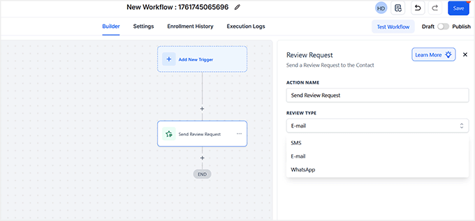 Send a review request with HelpScout