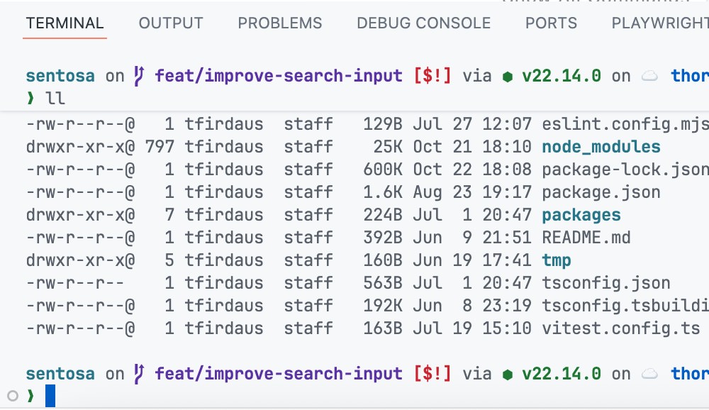 Terminal with sticky scroll enabled