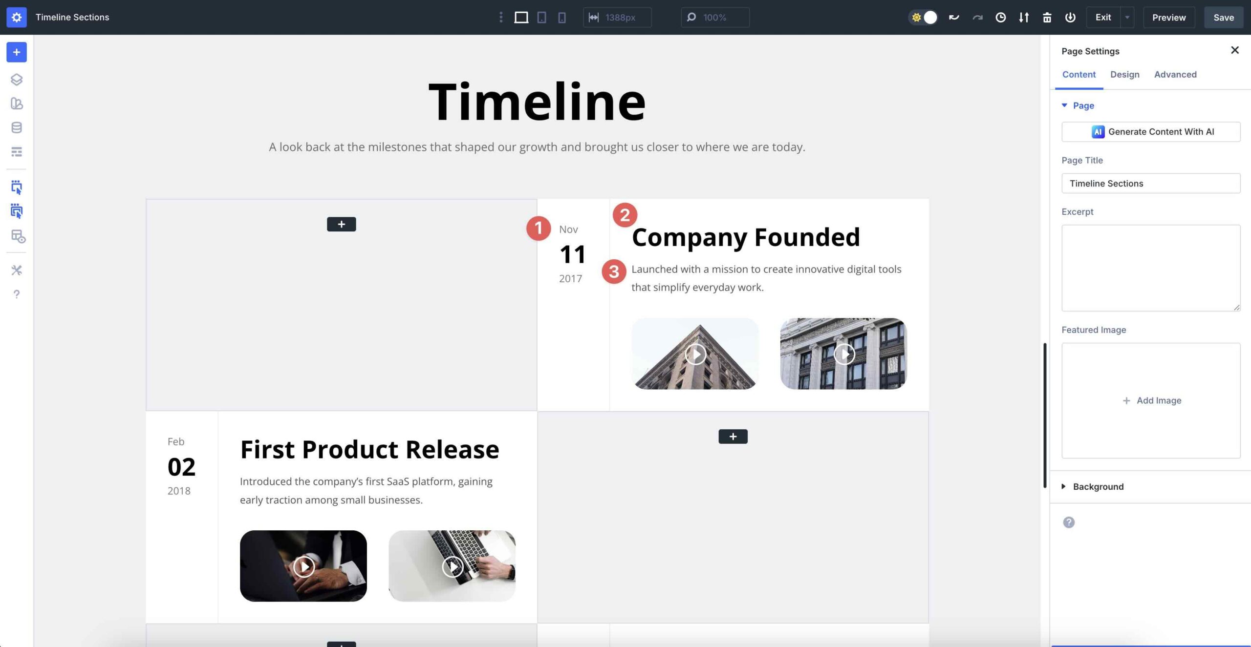 use dates and labels