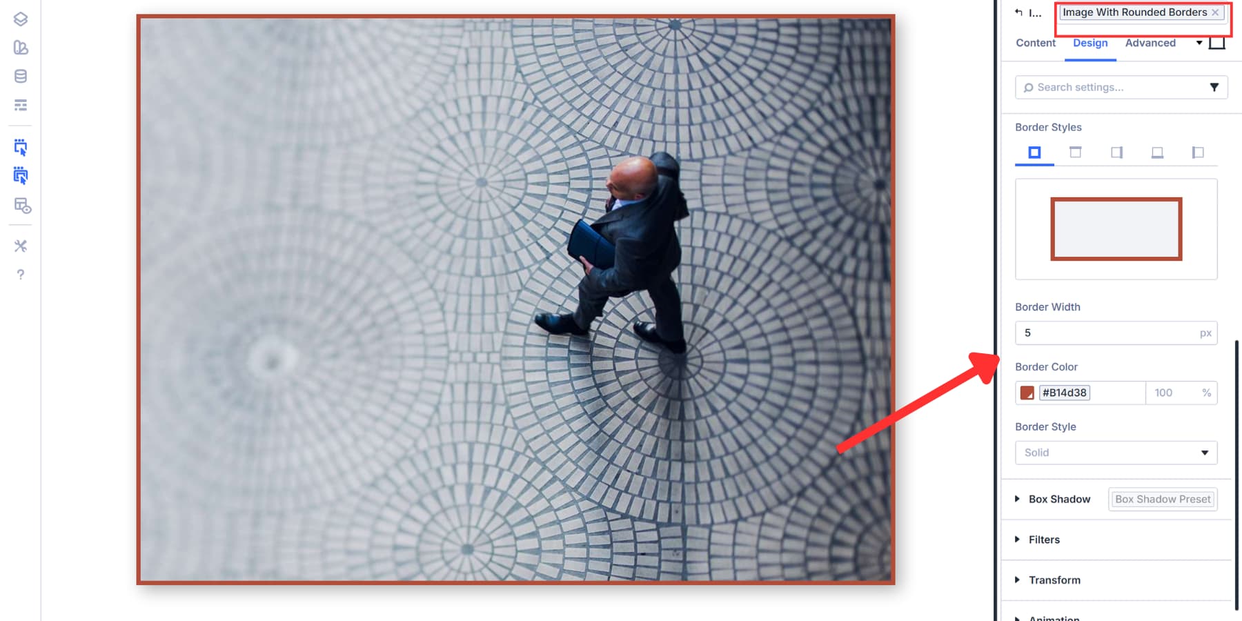 A screenshot of where applied values take over the preset values in Divi 5