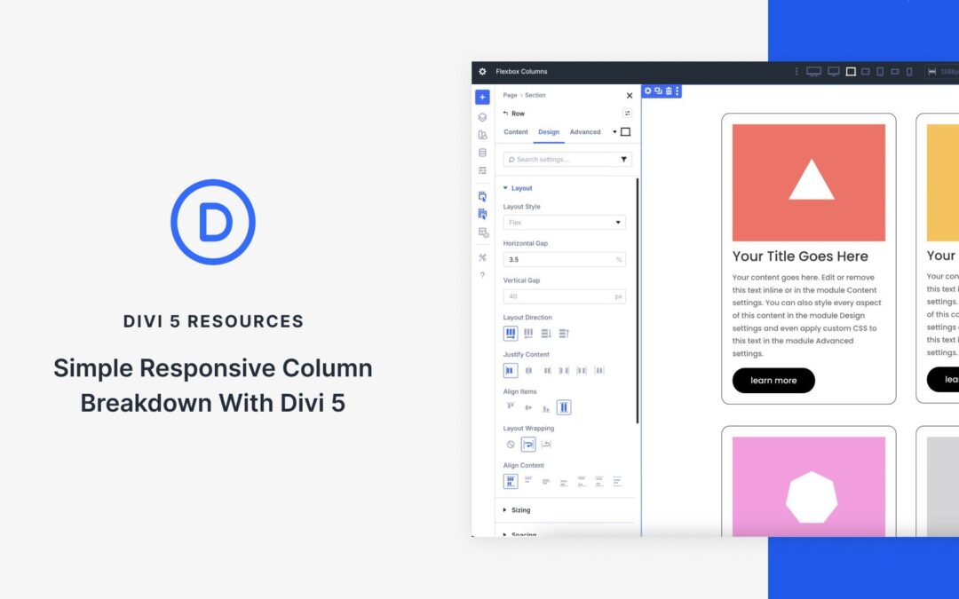Simple Responsive Column Breakdown With Divi 5