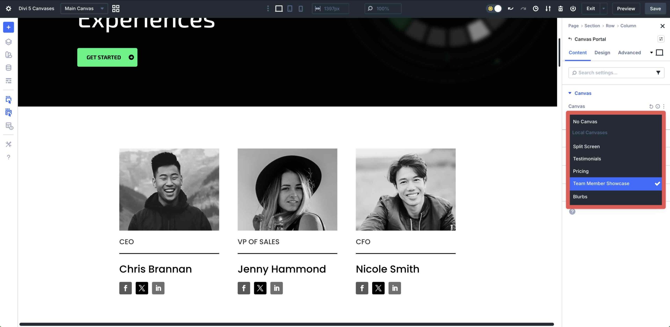 canvas portal module