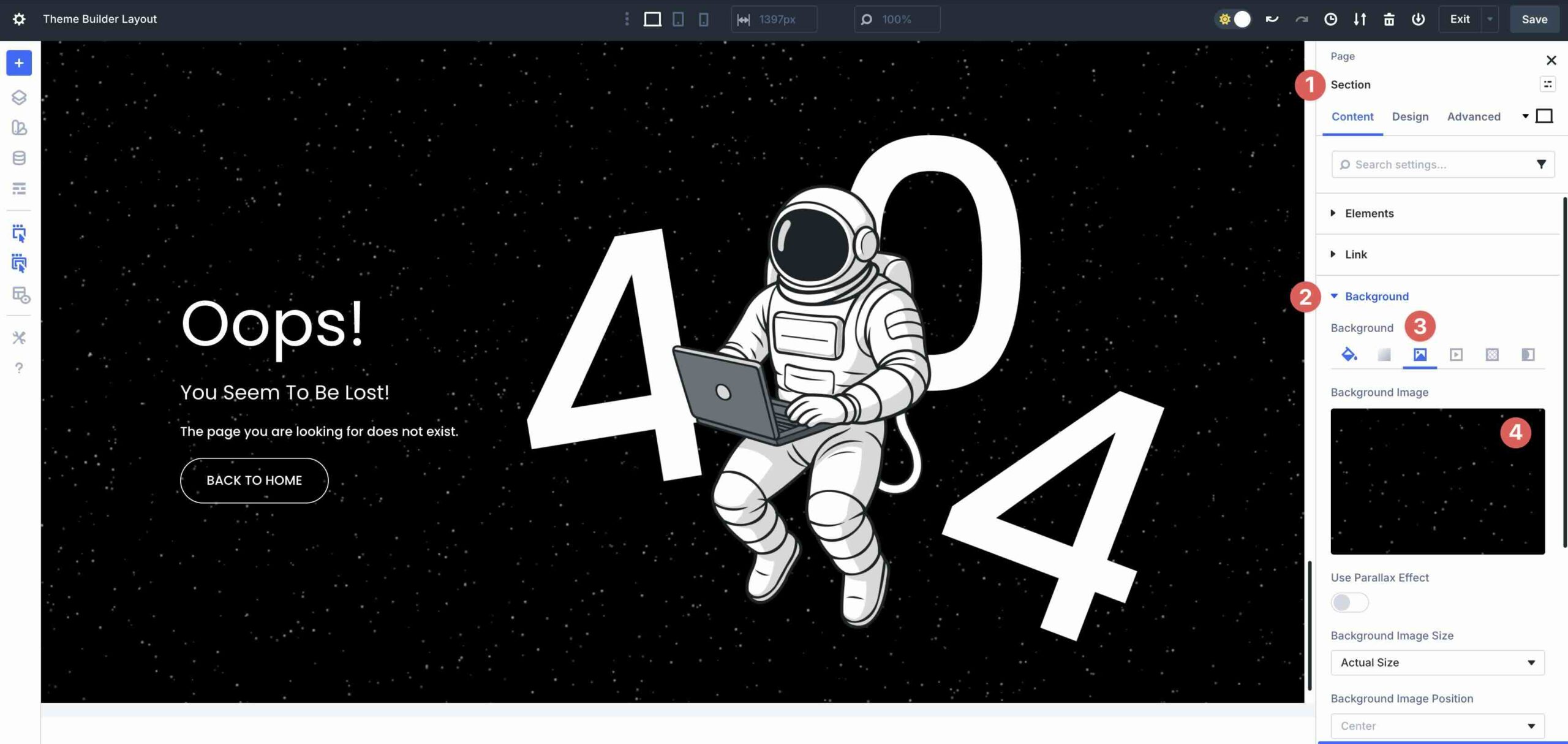change a background image in Divi 5
