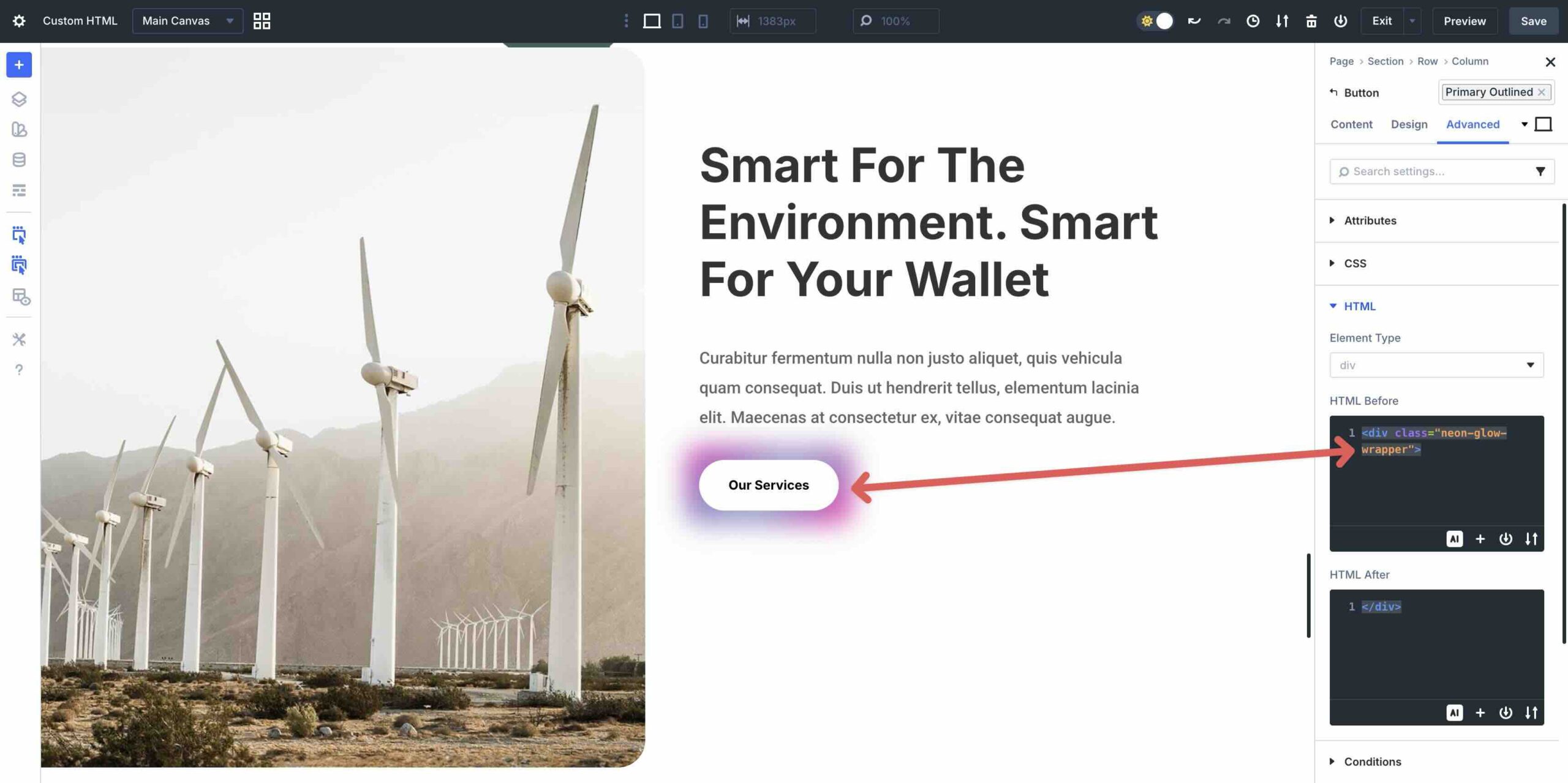 use descriptive CSS class names