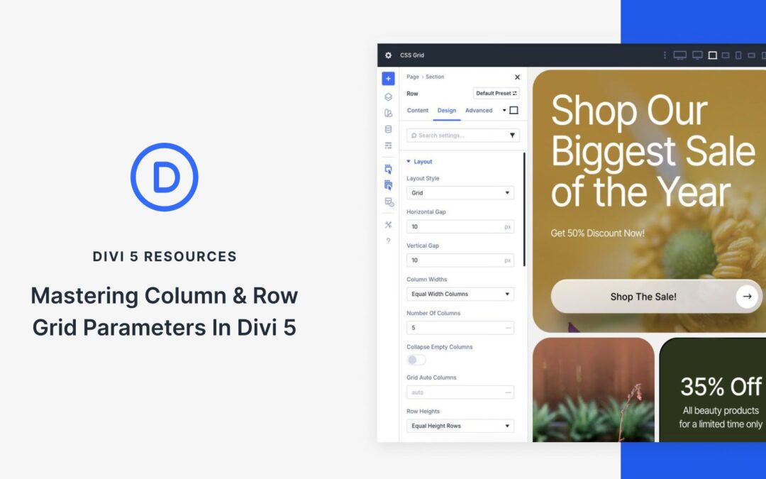 Mastering Column & Row Grid Parameters In Divi 5