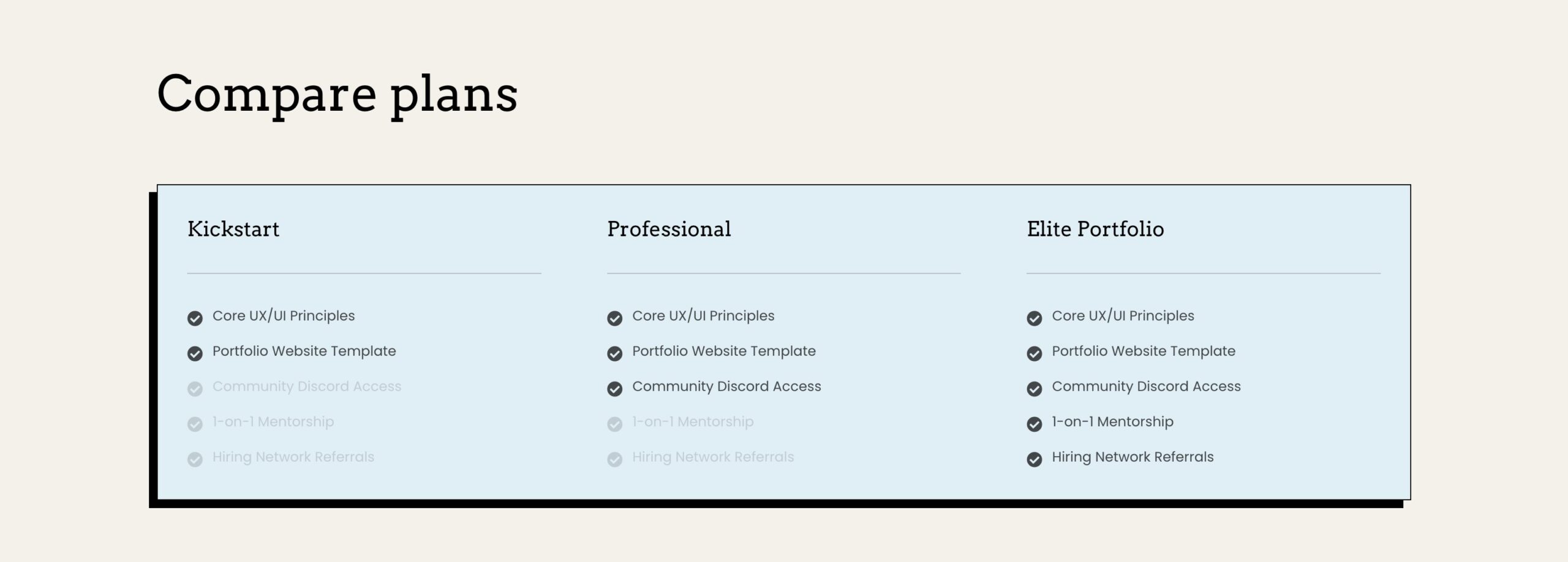 table sections in Divi 5