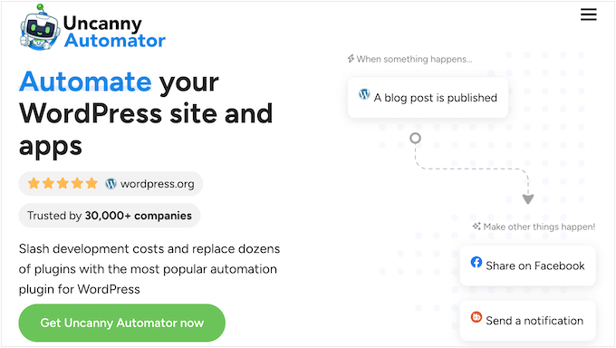 The Uncanny Automator WordPress plugin
