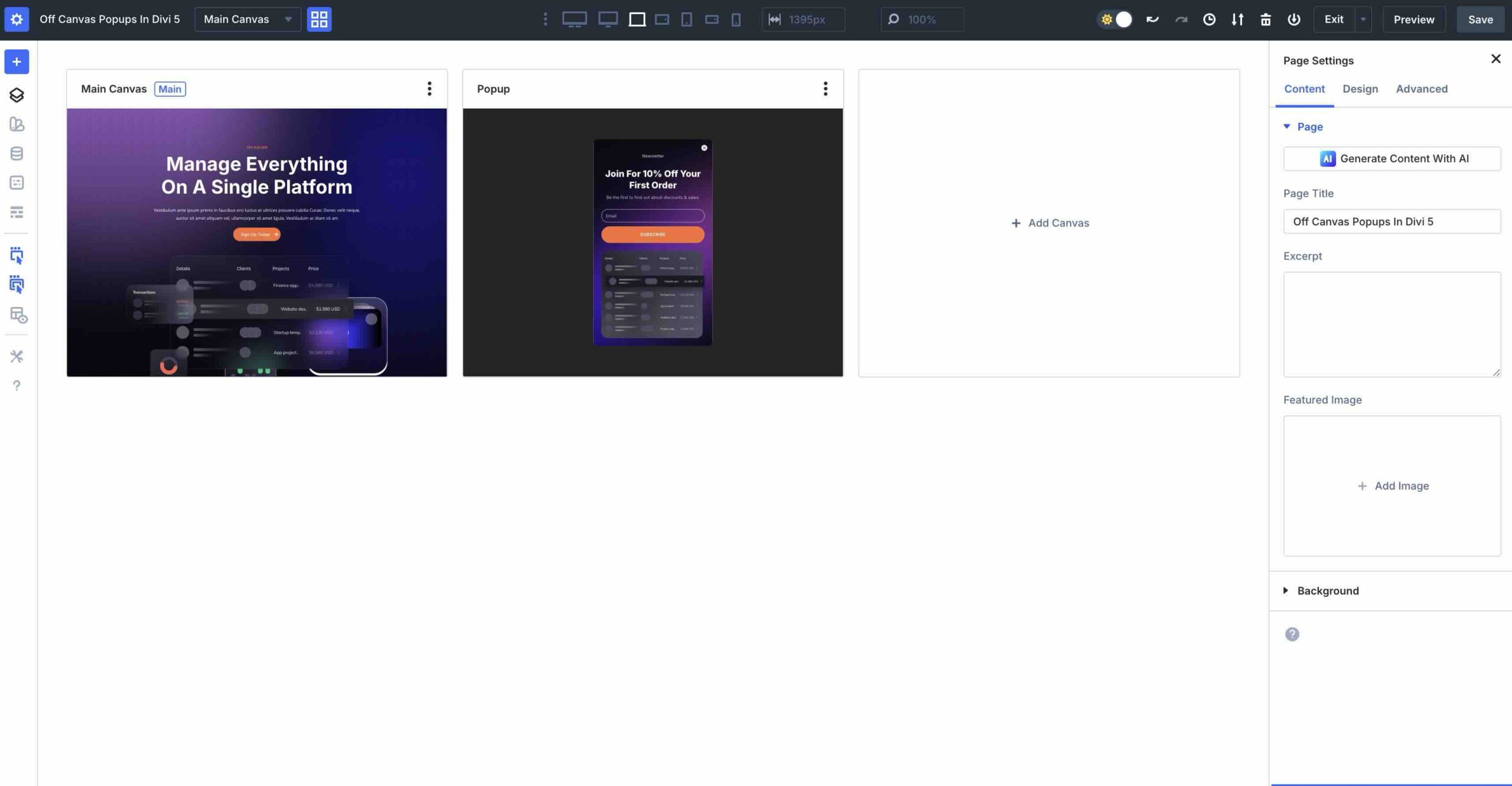 Divi 5 Canvases