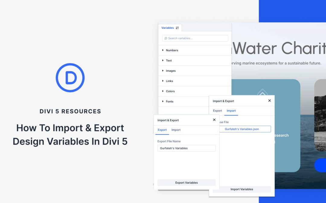 How To Import & Export Design Variables In Divi 5