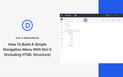 How To Build A Simple Navigation Menu With Divi 5 (Including HTML Structure)