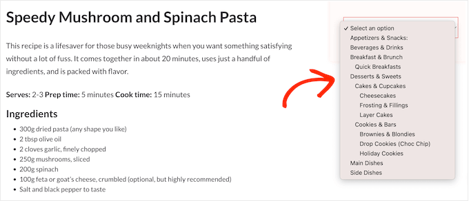 An example of a multi-level filter, created using WPFilters