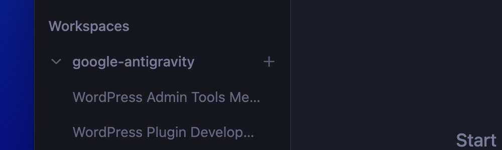 Google Antigravity Agent Manager workspaces