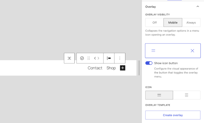 Designing mobile overlay navigation menus