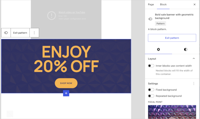 Pattern in isolate mode