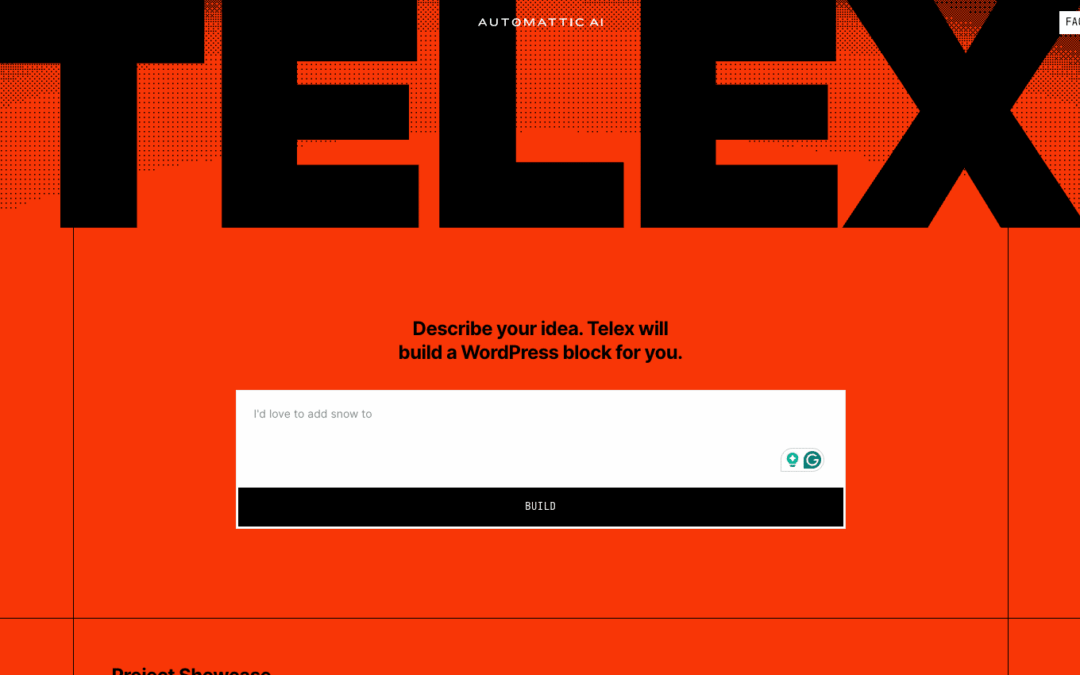 Development WordPress blocks with Telex