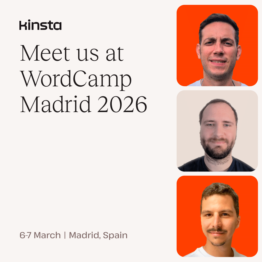 The Kinsta team at WordCamp Madrid 2026.
