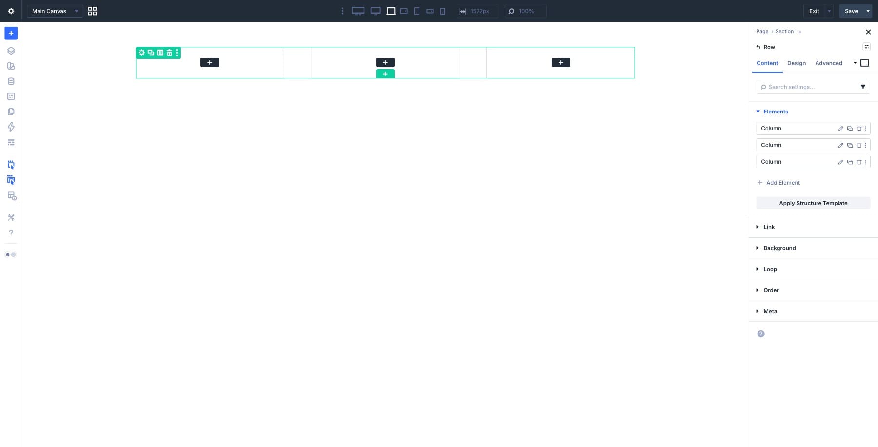 3 column row