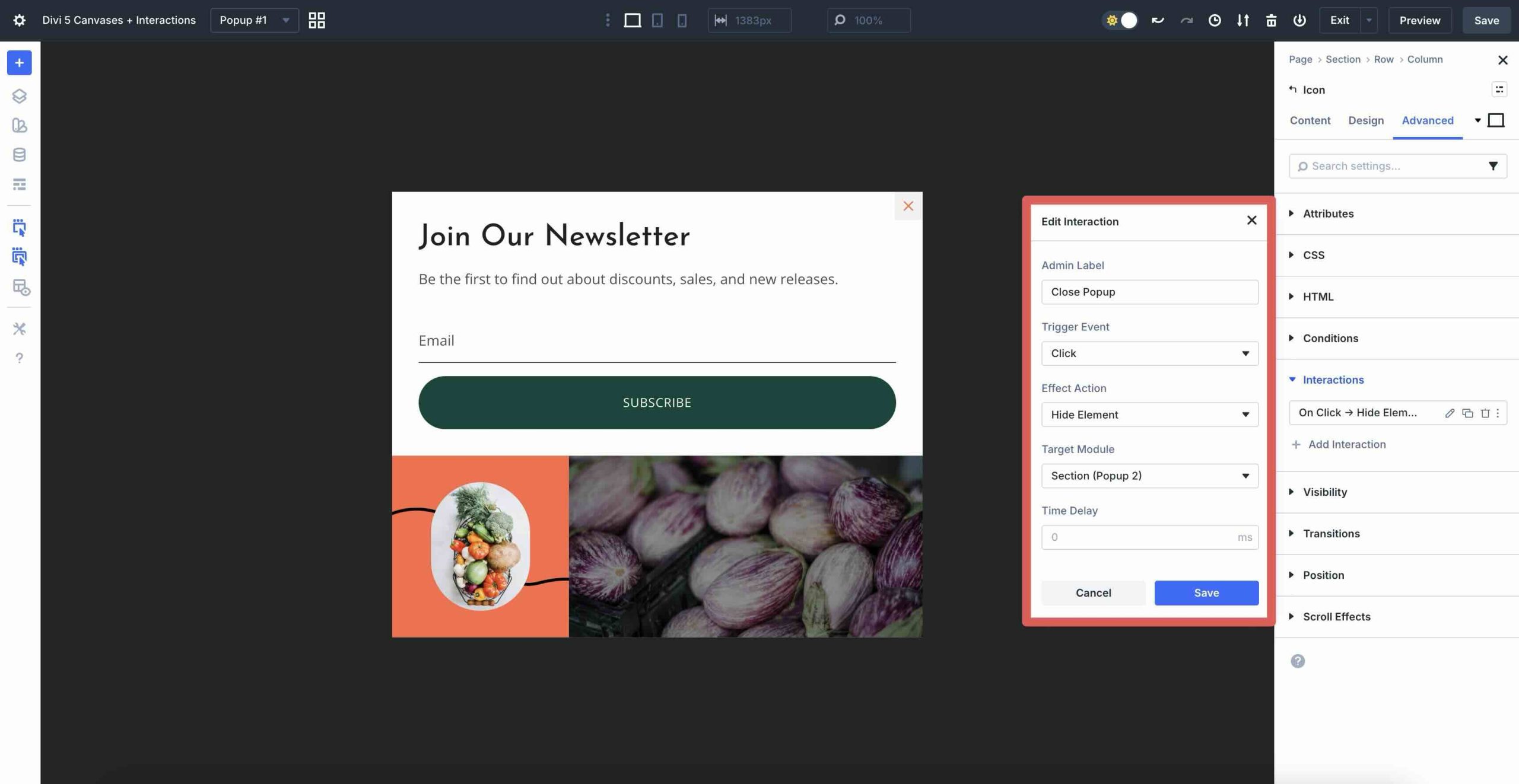 Divi 5 Interactions