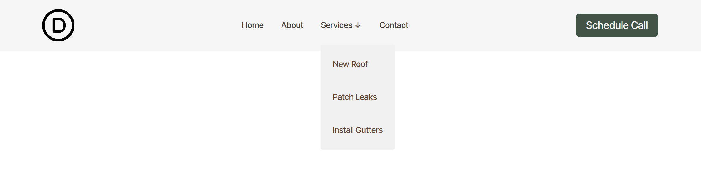 Example Dropdown Navigation