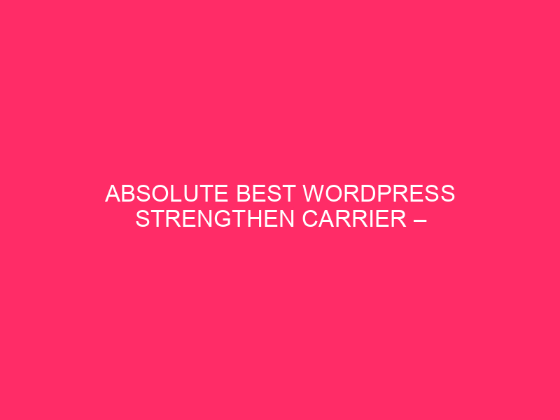 Absolute best WordPress Strengthen Carrier – Your Website online’s Absolute best Pal: Discovering…