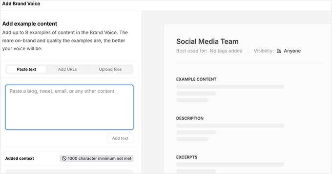 Add brand voice with Jasper