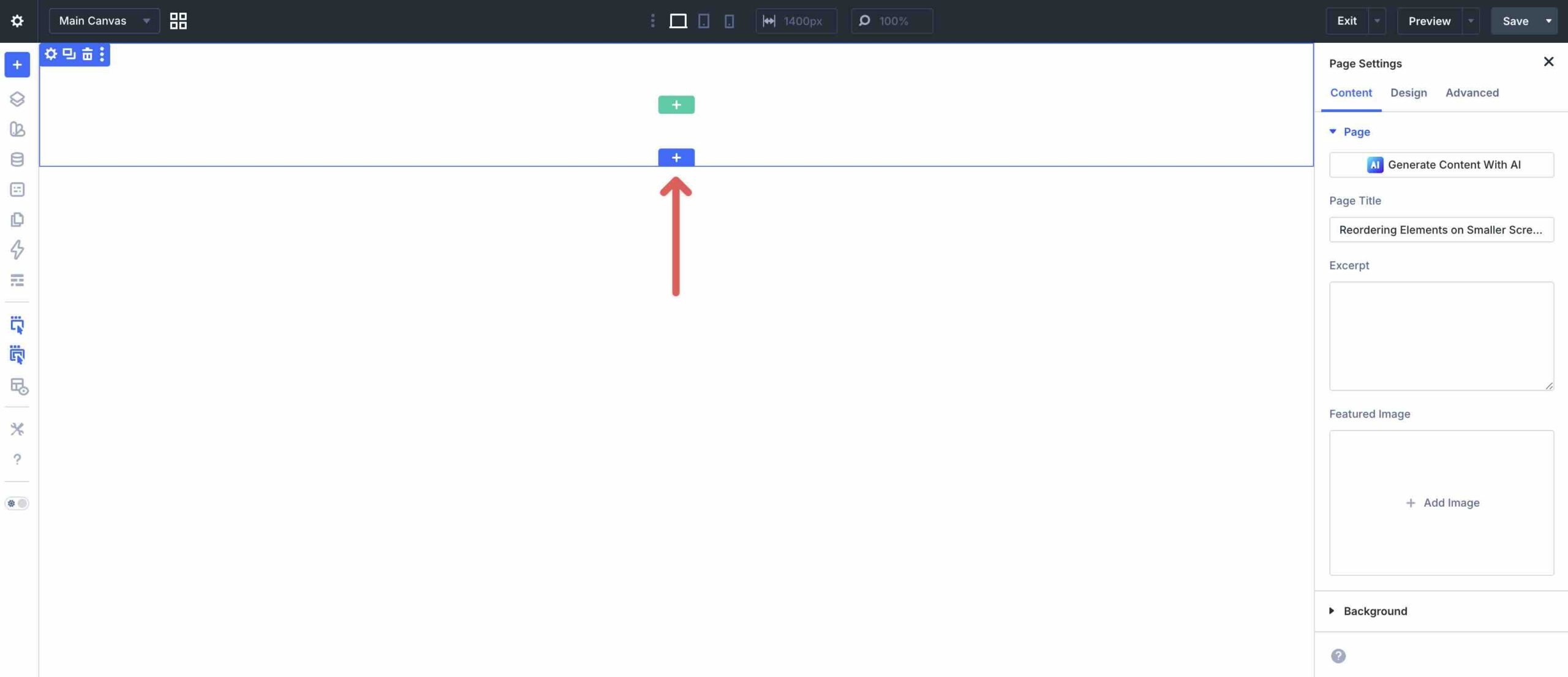 add new section to Divi